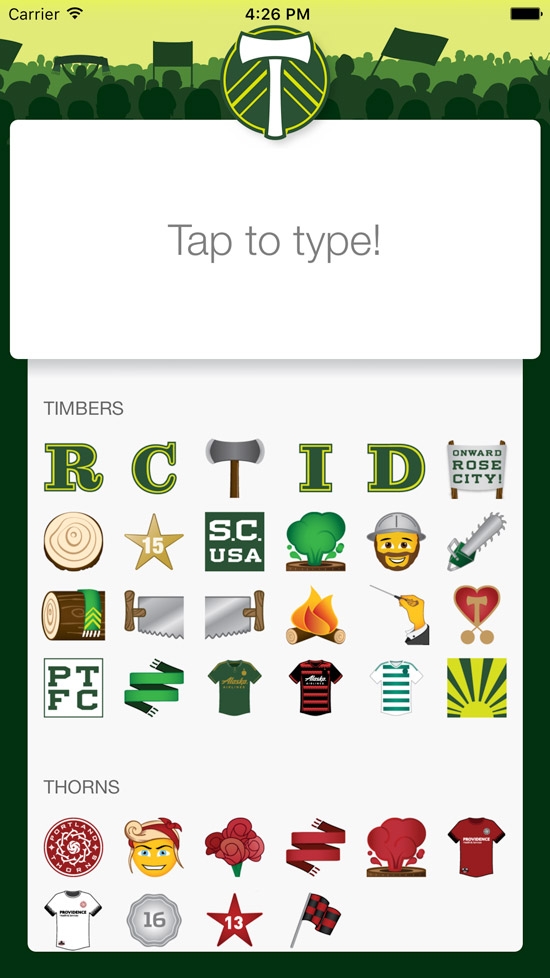 Timbers iOS Screenshot Main
